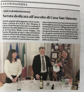 Gazzetta di Mantova su Serata con C.A.S.A. San Simone.jpg